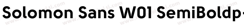 Solomon Sans W01 SemiBoldp字体转换